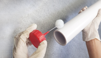 Adhesive application (pipes)